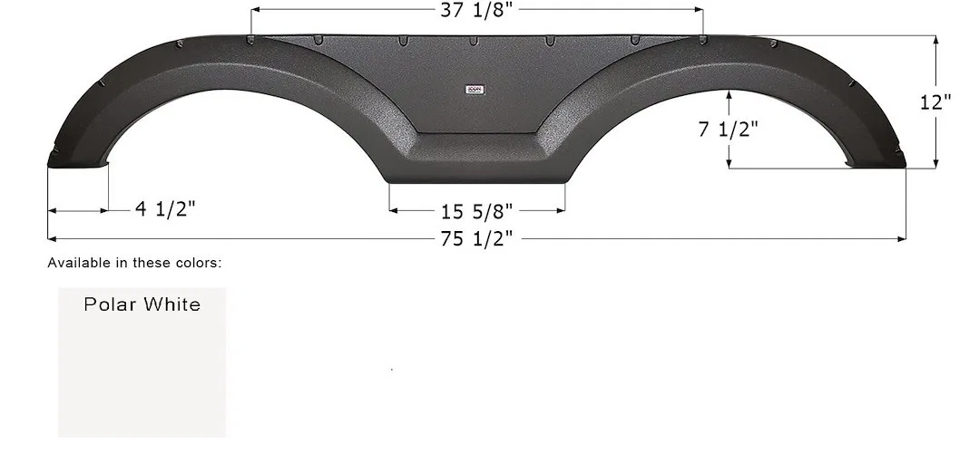 15006 – ICON Fender Skirt, Vehicle Fitment: Various Coachmen Freedom Express Models 75-1/2 Inch Length x 12 Inch Heig...